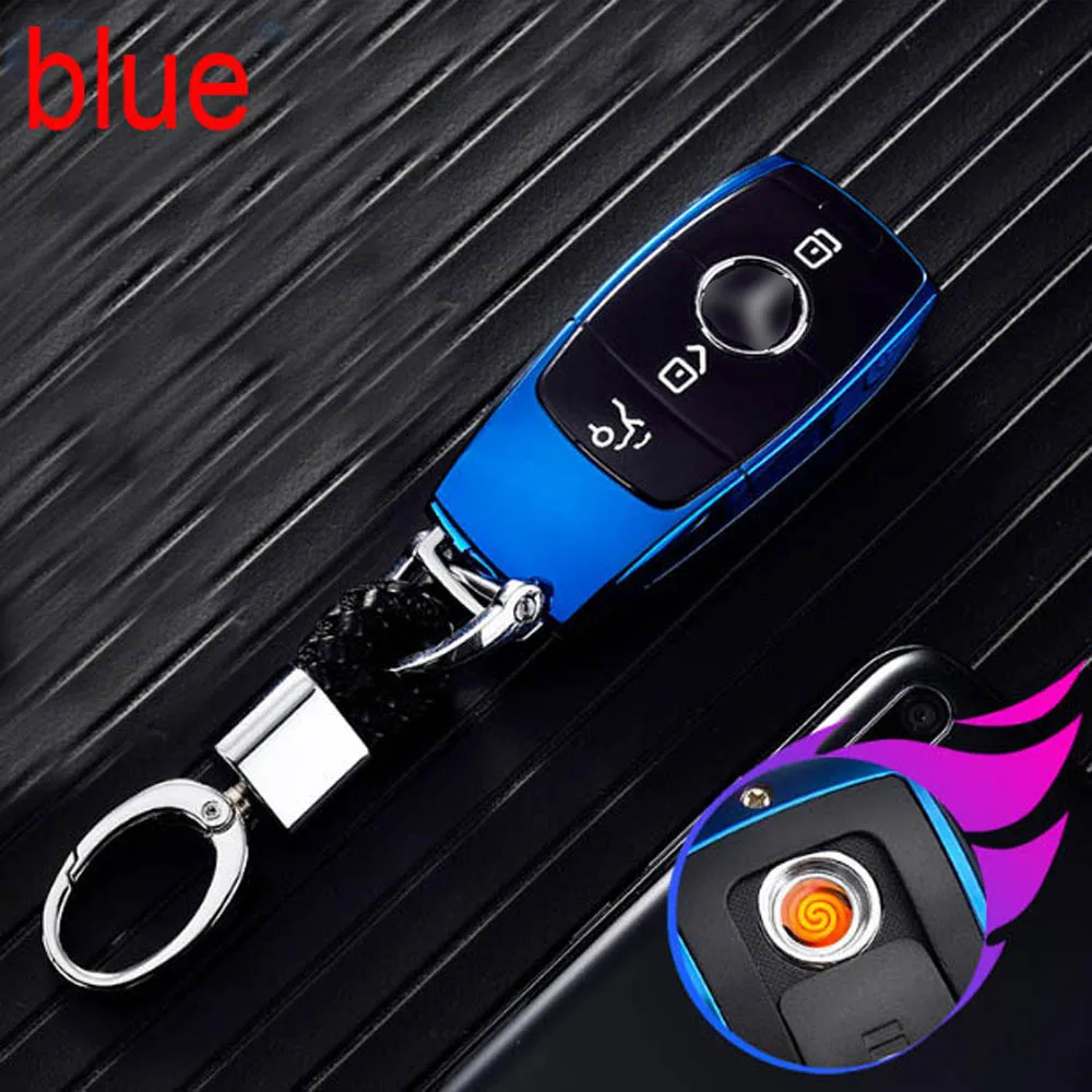 Брелок пряжка для ключей от автомобиля зажигалки - Цвет: blue