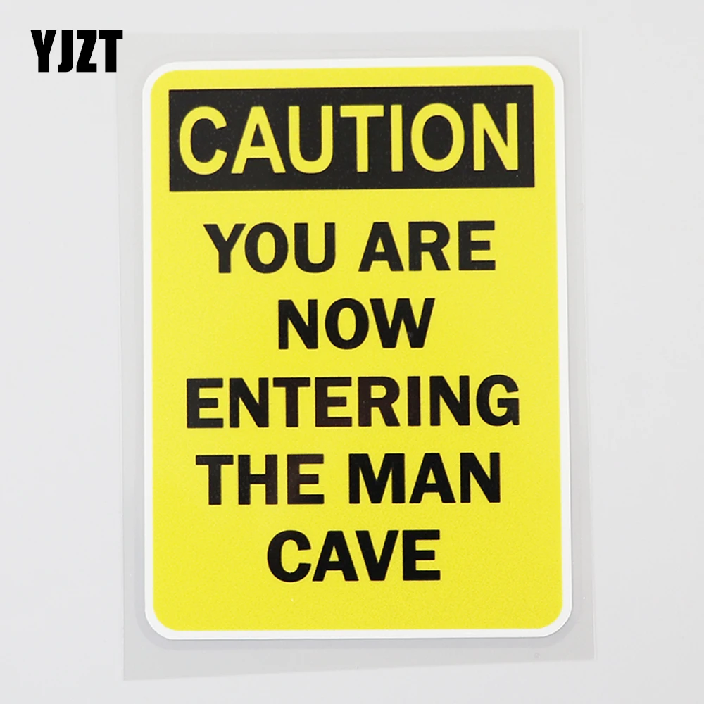

Автомобильная наклейка YJZT, 8,4 см × 10,8 см Предупреждение ждение о мужской пещере, ПВХ наклейка 12C-0300