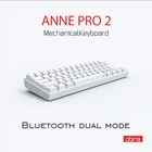 Механическая игровая клавиатура Anne Pro 2, 60%, 61 клавиша, Беспроводная Bluetooth 5,0, Gateron, синий переключатель, портативная мини-клавиатура