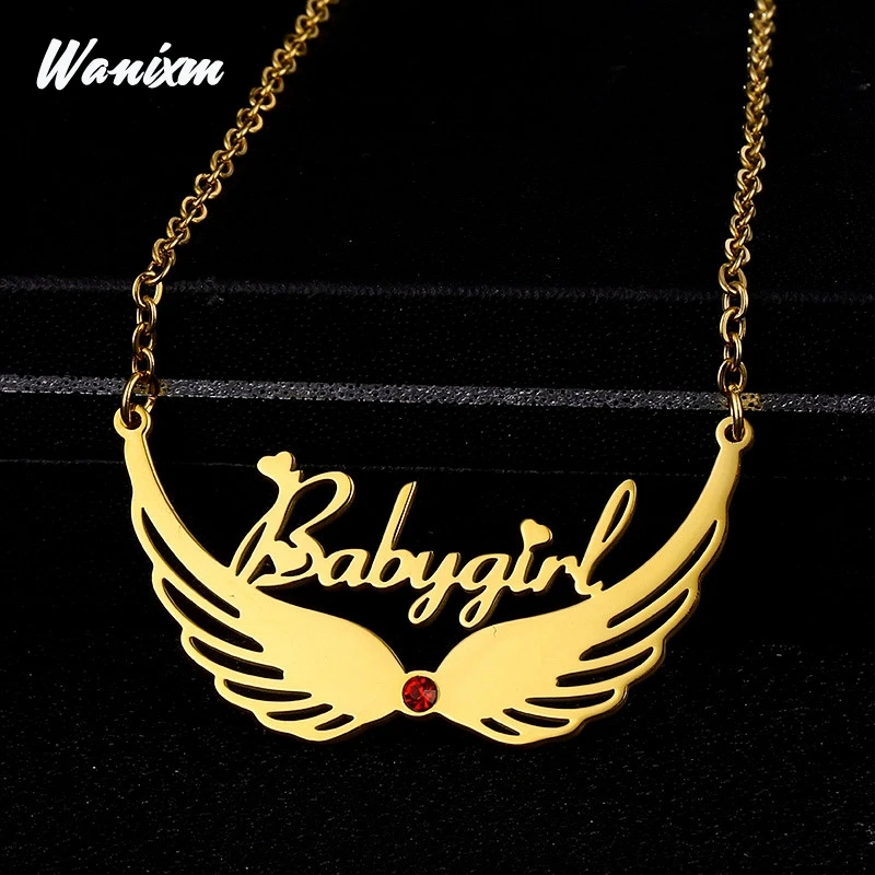 Индивидуальное ожерелье с именем персонализированный золотистый чокер Babygirl из