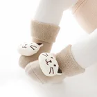 Мультяшные животные детские носки мягкие теплые плотные махровые носки для новорожденных для маленьких девочек и мальчиков нескользящая подошва для младенцев
