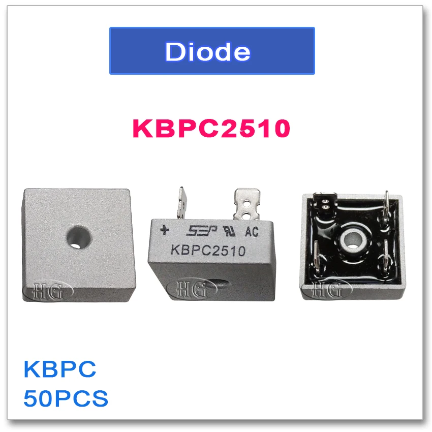 JASNPROSMA 50 шт. KBPC2510 kbpc-2510 25 А 1000 В перемычка куча DIP KBPC 2510 металлический чехол |