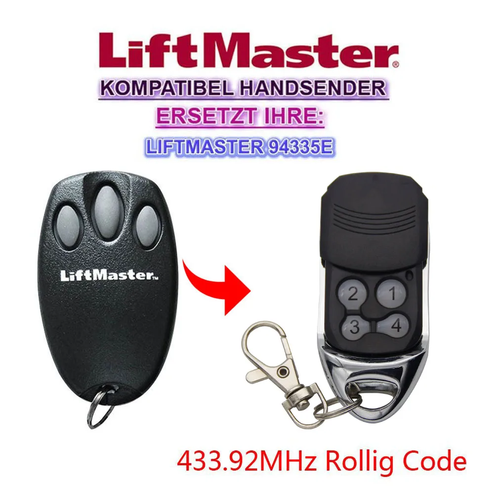 Liftmaster 94335E совместимые пульты дистанционного управления Управление 433 92 МГц