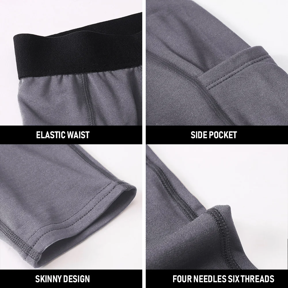 

Autumn 3 Pack Men Compression Tights Running Leggings Gym Fitness Jogging Pocket Quick Dry Workout Training Winter Leggings