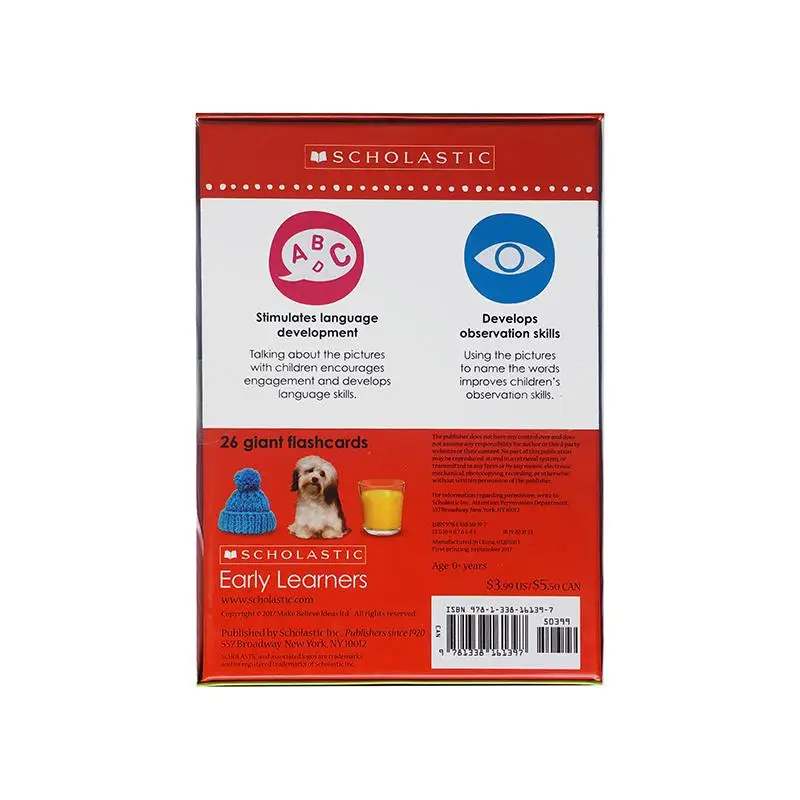 

Original English books 50 First Words Flashcards Scholastic