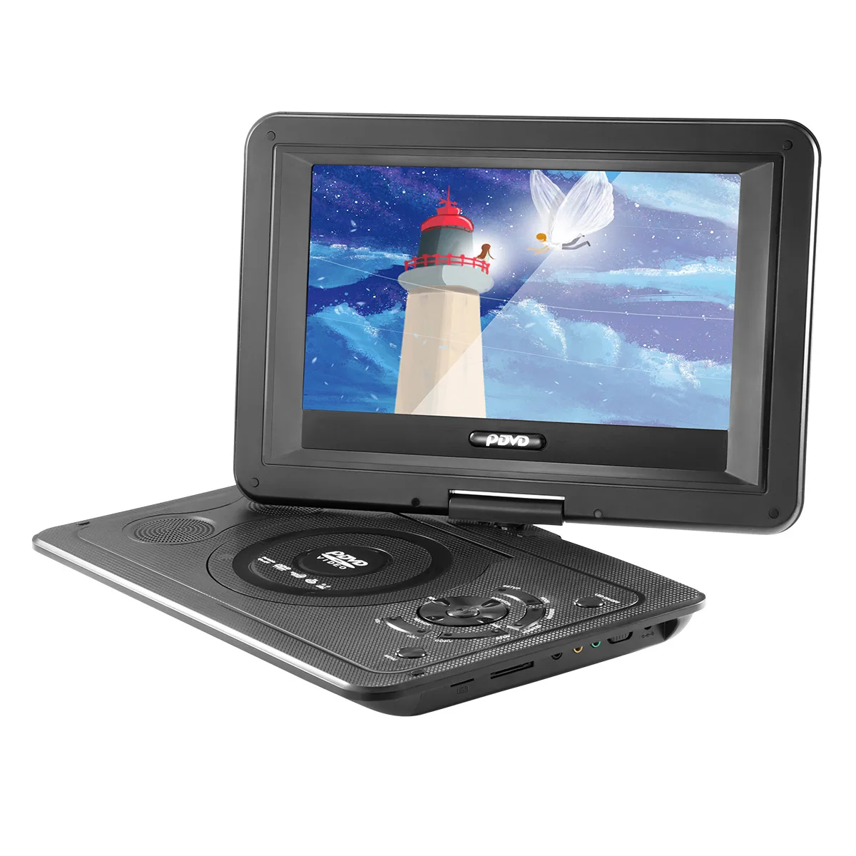 Портативный DVD плеер 10 1 дюймов 110 240 в HD TV разрешение 800*480 ЖК экран 16:9 для разъема ЕС