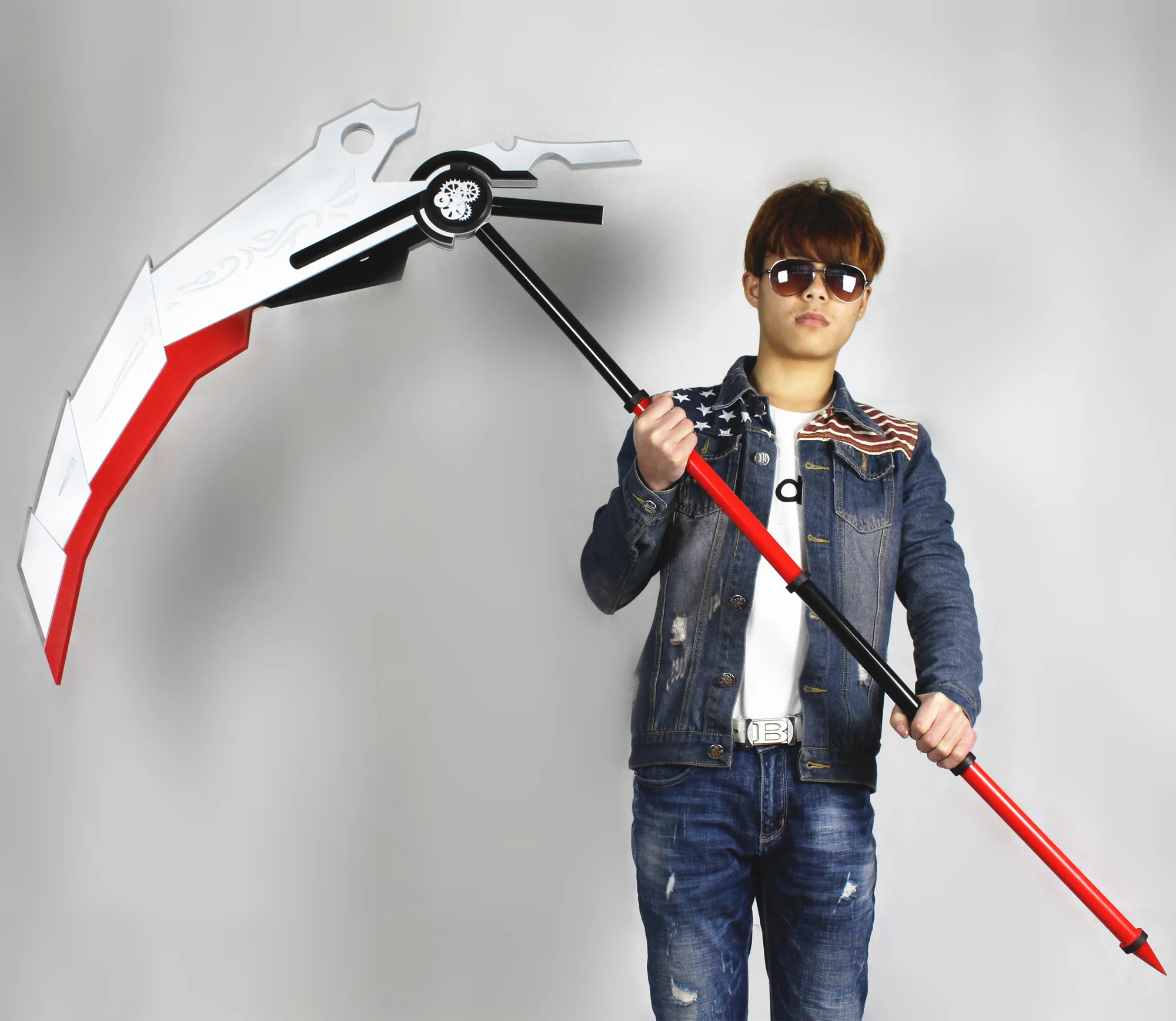 Qrow Branwen Косплей Scythe Руби аниме оружие реквизит|Реквизит для костюмов| |