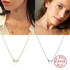 Aide 925 стерлингового серебра кулон ожерелье для женщин простой все-матч геометрический алмазный циркон модное ожерелье Bijoux Femme (украшения своими руками)