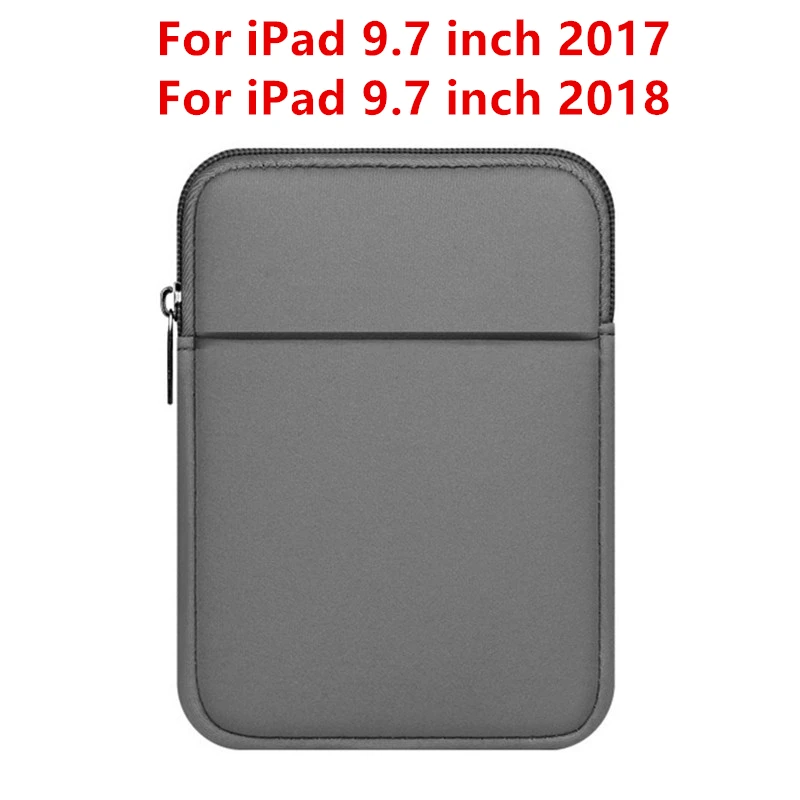 Grey 9.7 2018 Чехол для планшета для iPad 9,7 Чехол Мягкий рукав чехол для iPad Air 2/1 Pro 10,5 Pro 11 Air 10,5 10,2 Мини принципиально Капа - Цвет: Grey 9.7 2018