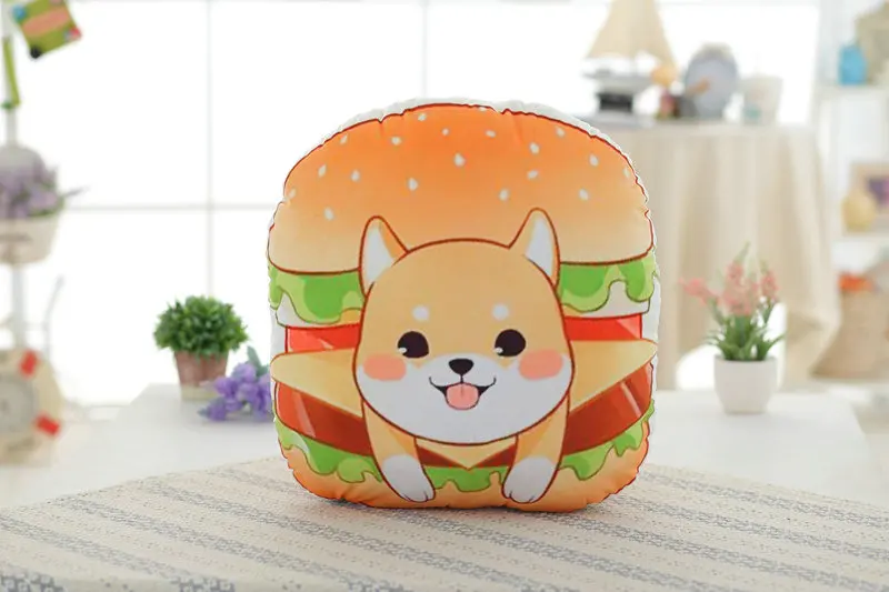 hanbao dog pillow Милая Желтая Собака Плюшевые игрушки Шиба ину ткань кукла Зима Рука теплая мягкая подушка подарок на день рождения Дети Девочка - Цвет: hanbao dog pillow