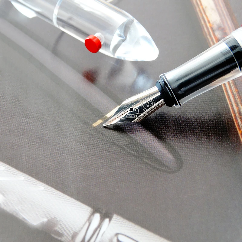 

FANMU Fountain Pen Large Capacity Resin Fountain Pen 0.5mm F Nib Pens Student Office Writing Stationery Gift