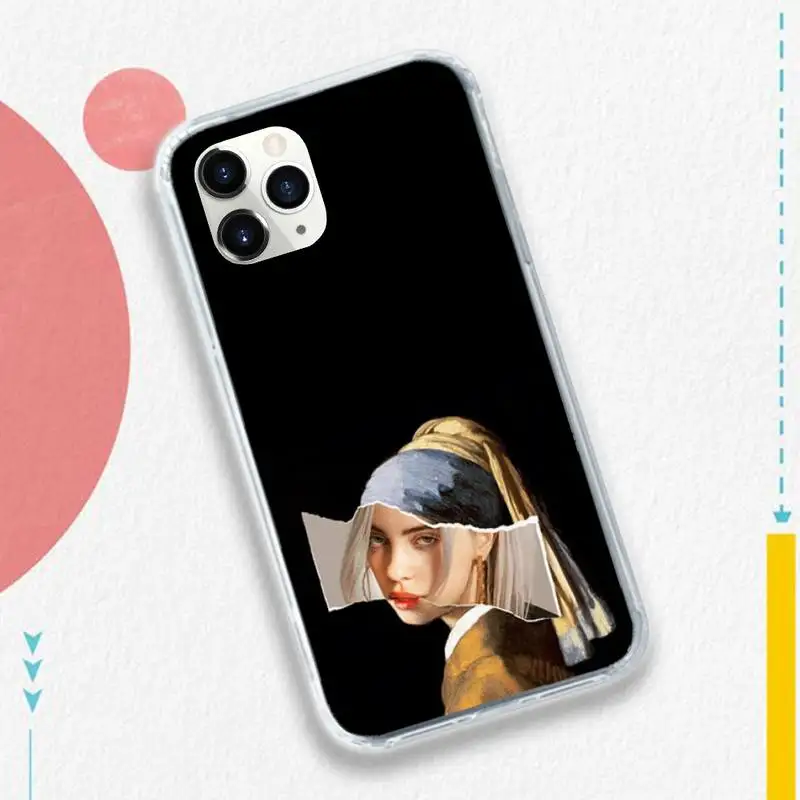 

Retro Abstract Art Daivd Mona Lisa Phone Case Transparent soft For iphone 5 5s 5c se 6 6s 7 8 11 12 plus mini x xs xr pro max