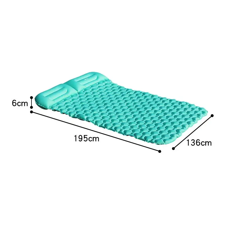 Двойной спальный коврик ульсветильник портативный матрас на 2 человек надувной