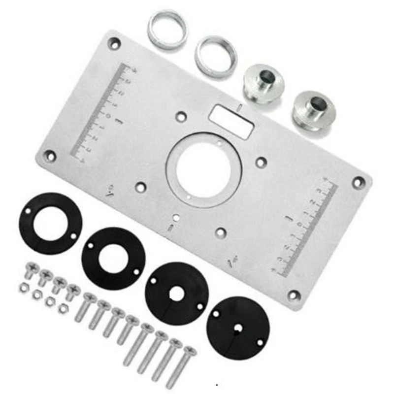 Алюминиевая пластина для фрезерного стола 700C вставная + 4 кольцевых винта и 2