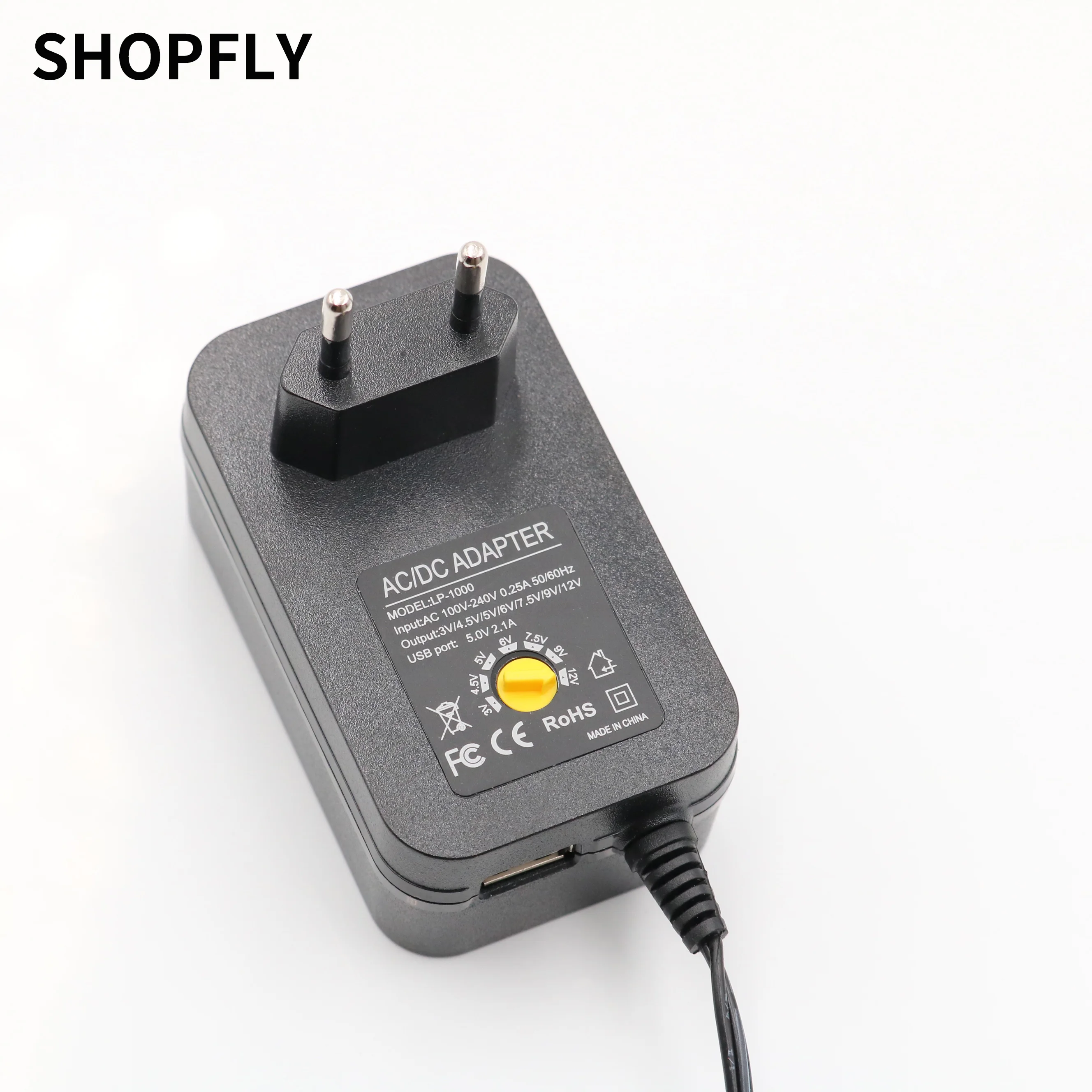 Универсальное зарядное устройство с 6 вилками 3 в 4 5 В 9 12 постоянного