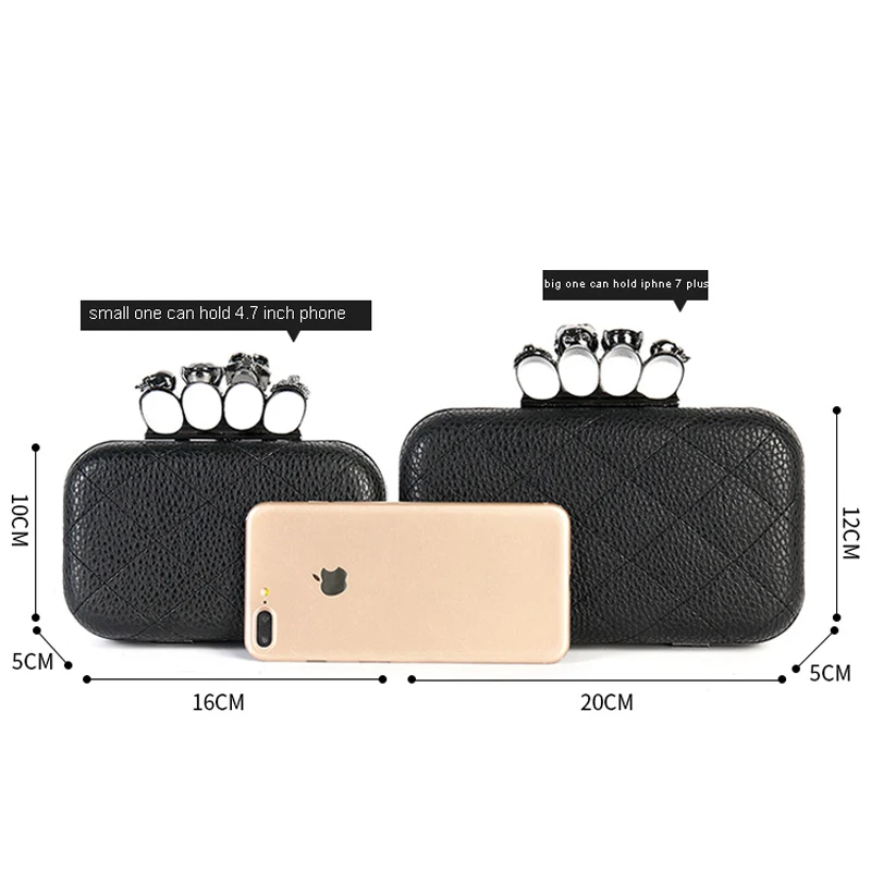 Сумочка вечерняя коробка клатч кошелек с черепом голова женские клатчи на день