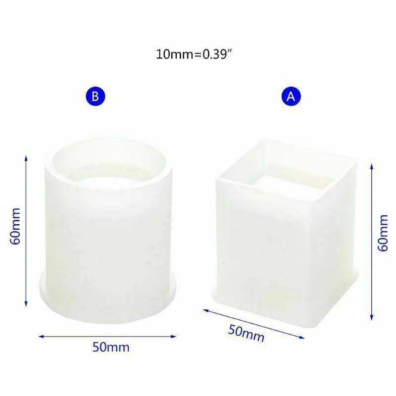 Силиконовая форма для свечей из эпоксидной смолы квадратная круглая ручного