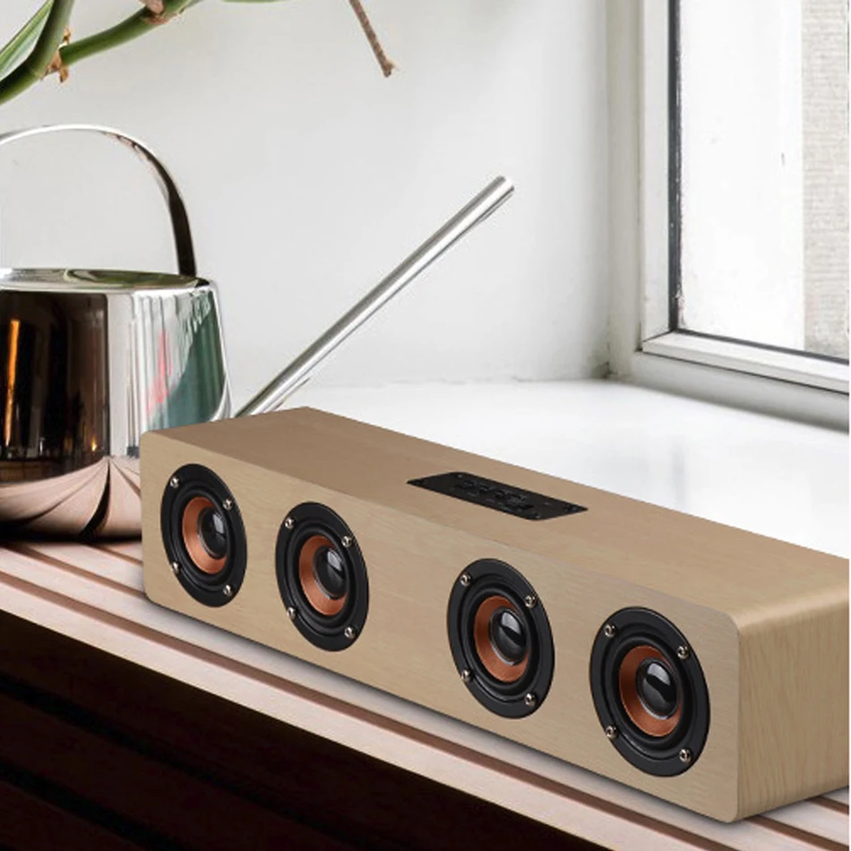 12 Вт Hifi динамики с Bluetooth беспроводной стерео сабвуфер Altavoz деревянный домашний