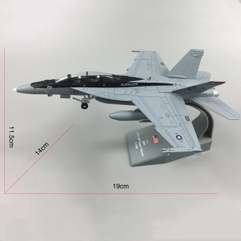 19 см 1/100 масштаб F18 F-18 F/A-18 Boeing Hornet многоцелевой истребитель ВВС США литой Самолет Модель Коллекция подарок