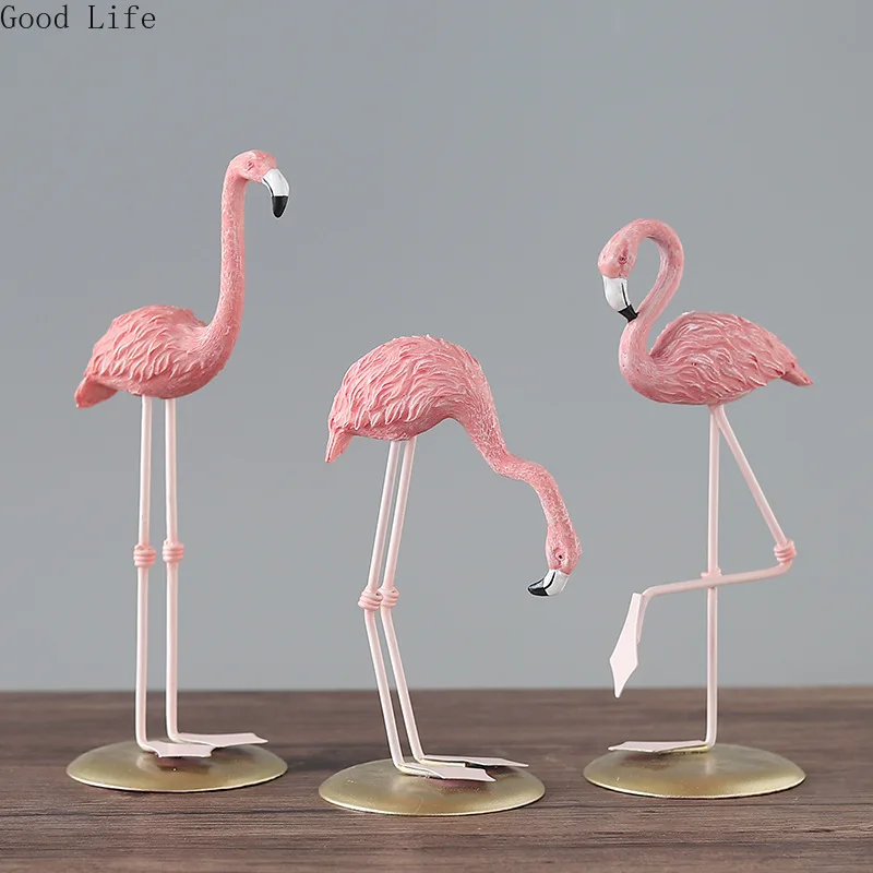 

Скандинавская полимерная настольная Статуэтка фламинго, статуэтка, украшения, художественный стол, миниатюрные украшения для дома