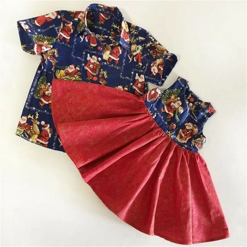 Рождественский бутик 2020 одежда для брата комплект одежды с принтом Санты рубашка