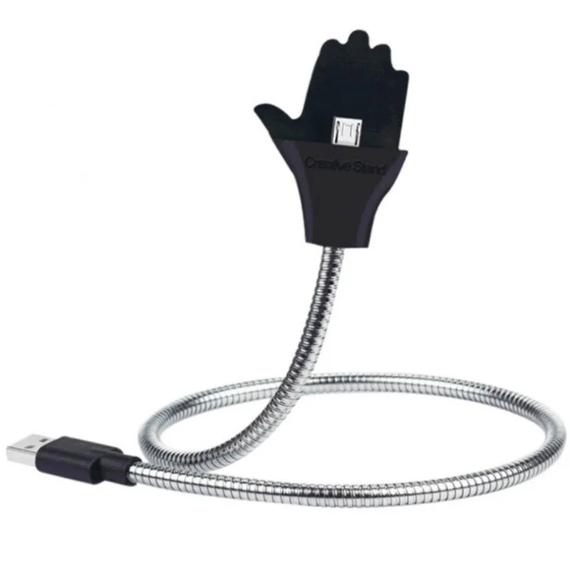 Кабель для передачи данных Type-c с поддержкой ладони Micro Usb Гибкий металлический