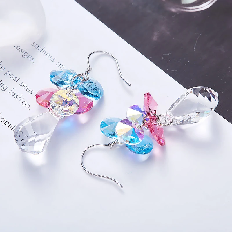 Женские серьги-подвески с кисточками из серебра 925 пробы