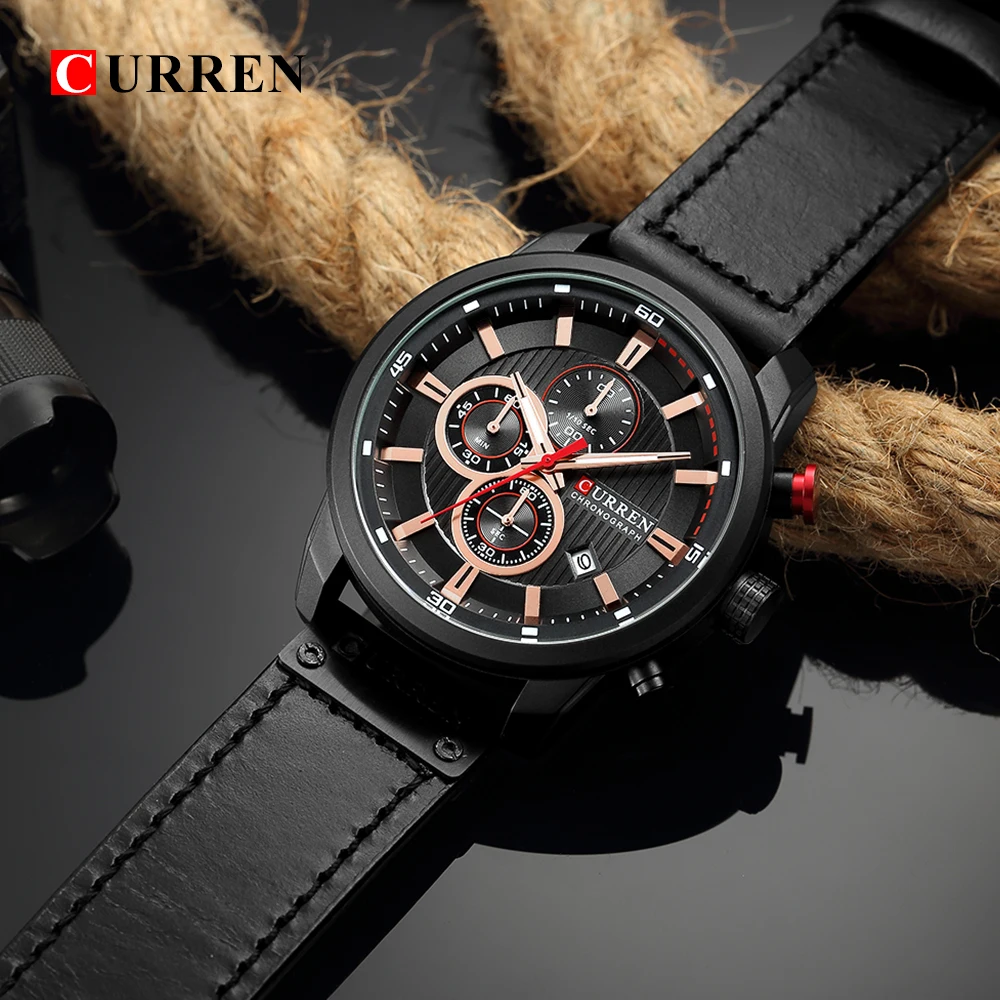 

8291 Men Analog Digital Leather Sports Watches Luxury Brand Men's Army Military Watch Man Quartz Clock Relogio Masculino