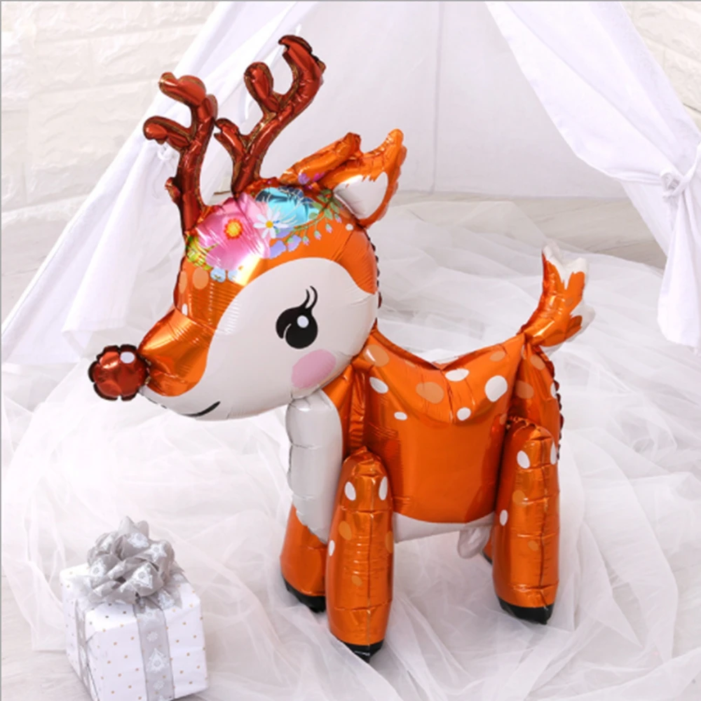 3d воздушные шары из фольги в виде оленя 1 шт.|Украшения своими руками для