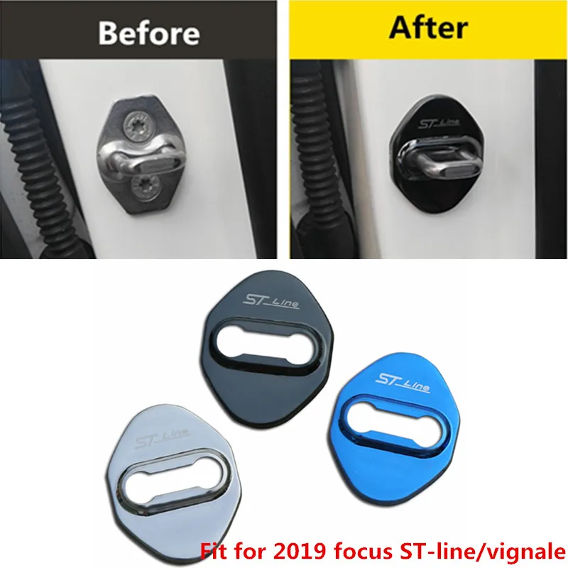 FLYJ 4 шт. Автомобильная застежка для дверного замка защитная наклейка автомобиля