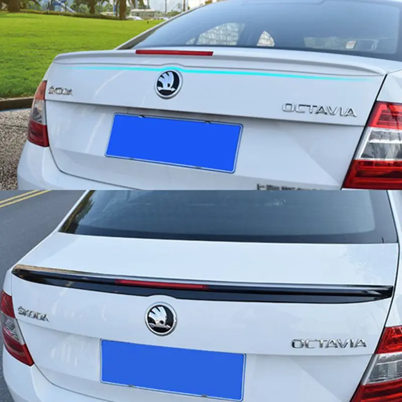 

For Skoda Octavia Spoiler Reflectors w ABS Material Car Rear Wing Primer Color Rear Spoiler For Skoda Octavia Spoiler 2015-2017