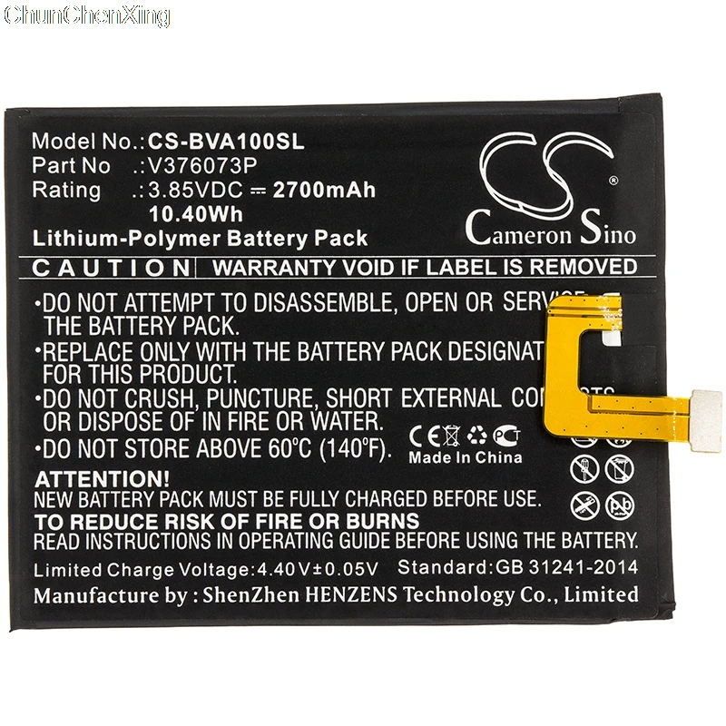 Аккумулятор Cameron Sino V376073P на 2700 мА · ч для Blackview A10 | Мобильные телефоны и аксессуары
