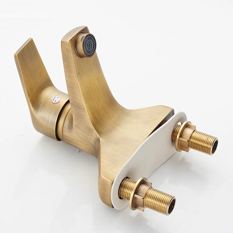 Смесители для кухни полностью медные архаизизм двойное отверстие умывальника