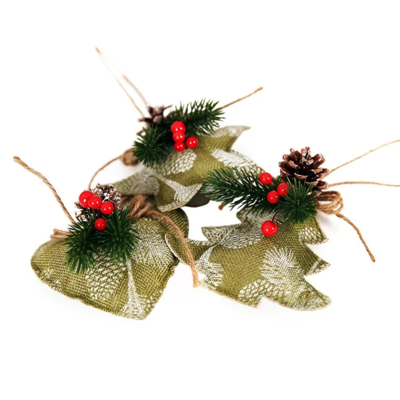 3 шт./компл. Рождество сосновая шишка украшение в форме сердца звезды