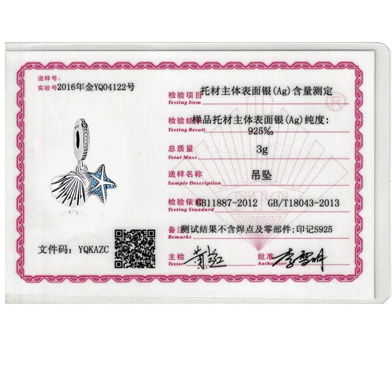 

ELESHE Wholesale Starfish & Sea Shell Dangle Charm Trendy 100% 925 Sterling Silver Blue CZ Bead Fit Original Bracelets