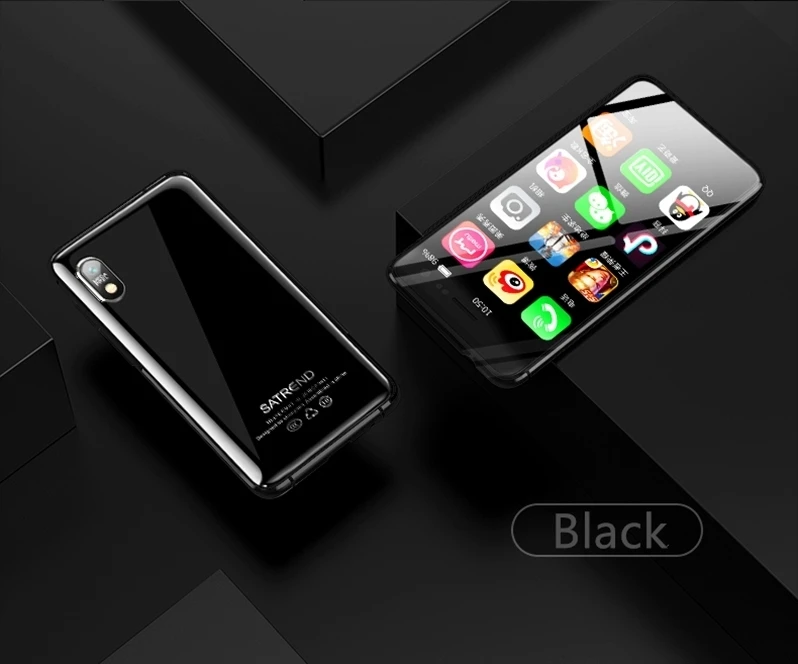 Черный Мини-смартфон 3,2" Dual 4G LTE MTK6739 четырехъядерный 2 ГБ+ 16 Гб gps ультра тонкий телефон маленький Android мобильный телефон Satrend S11 - Цвет: Черный