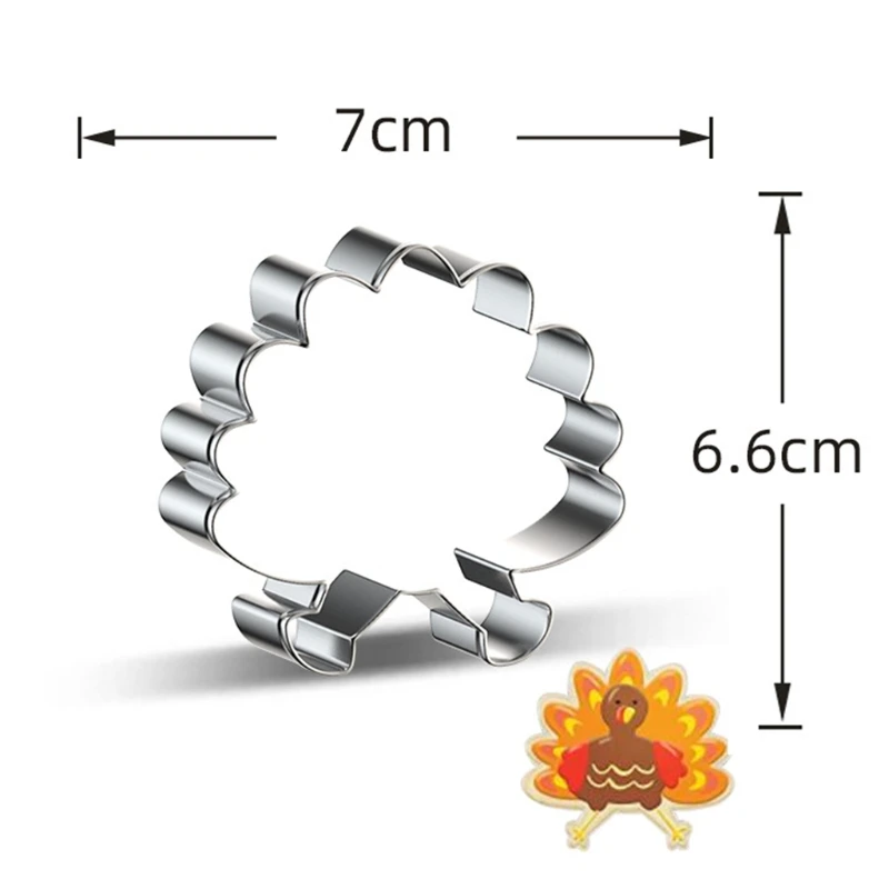 

15pcs Thanksgiving Series Cookie Cutters Set Stainless Steel Biscuit Mold Fondant Pastry Decorating DIY Baking Mould