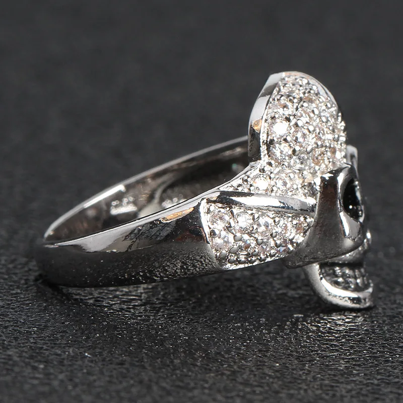 2021 новый череп скелета в стиле панк Модные кольца для мужчин и женщин вечерние