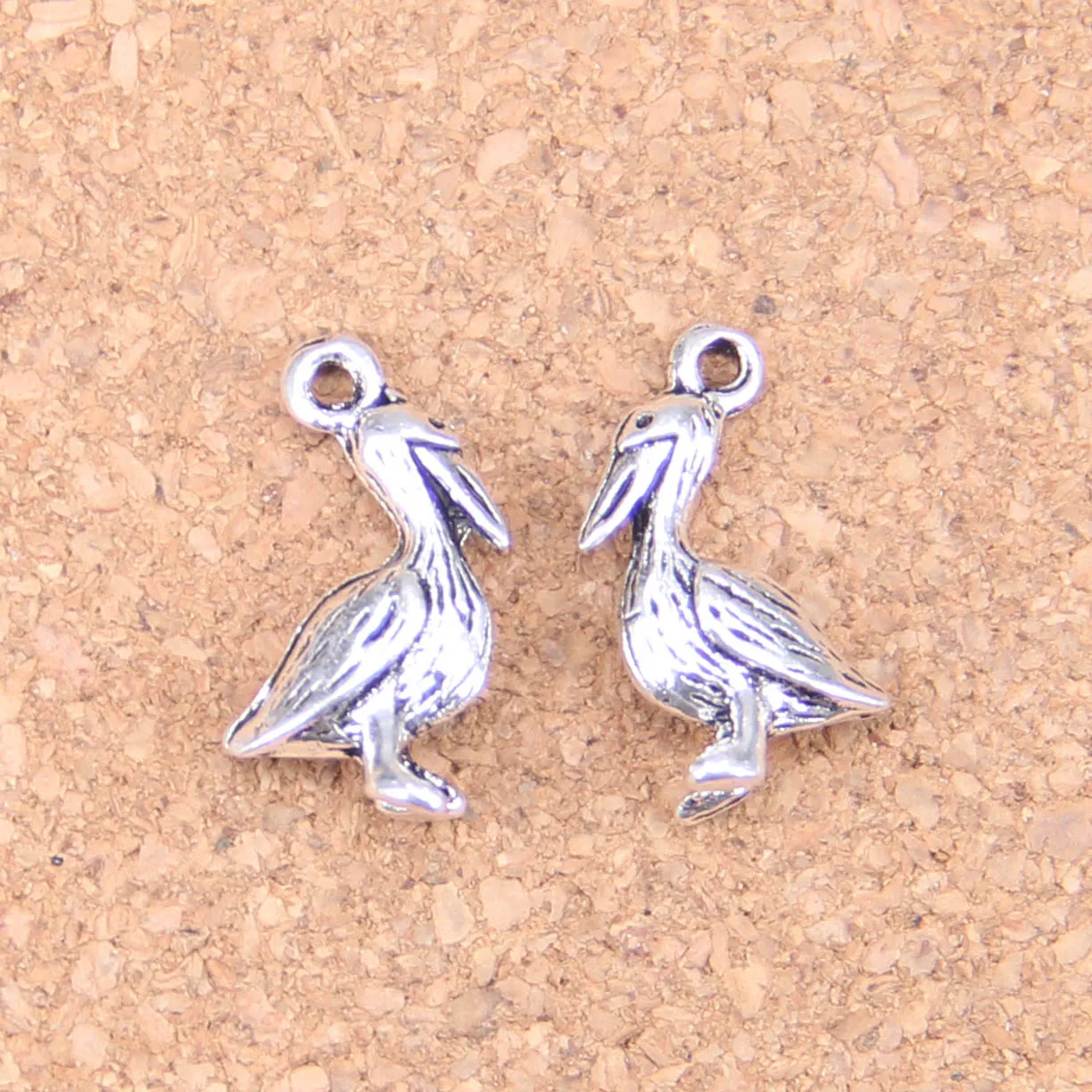 

100pcs Charms pelican sea bird 18x9mm Antique Pendants,Vintage Tibetan Silver Jewelry,DIY for bracelet necklace