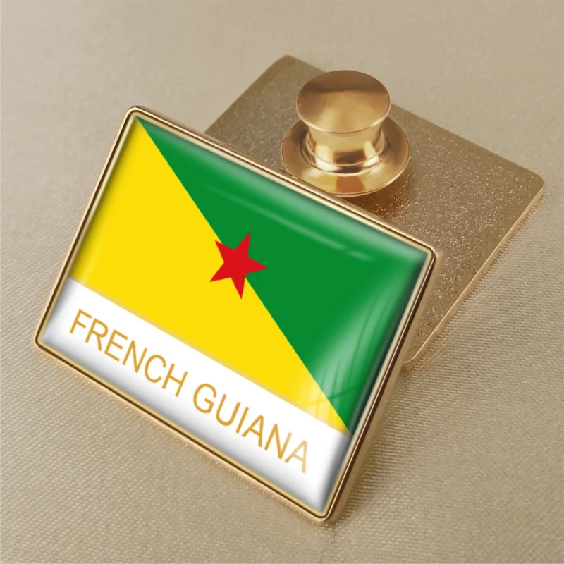 French Guiana of France Map Flag Brooch Badges Lapel Pins (art.: 7acc74483) - 7acc74483