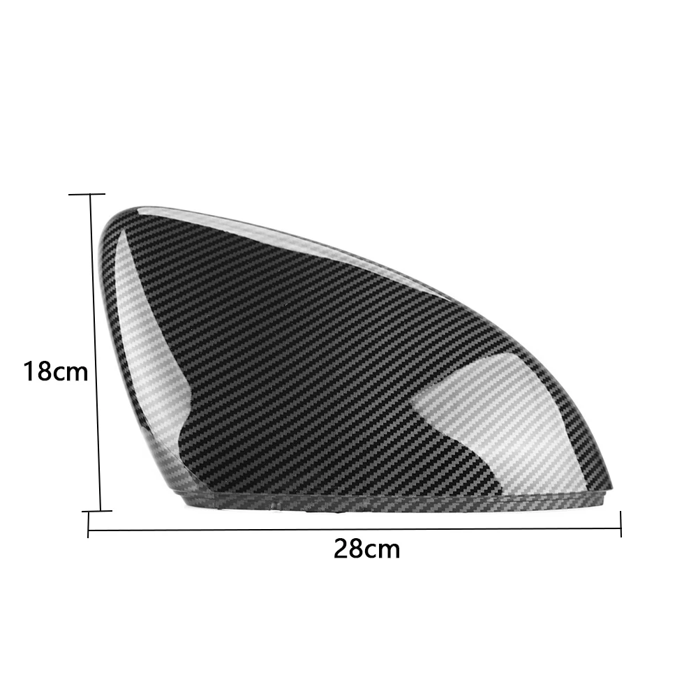 

2Pcs Carbon Fiber Car Auto Side Wing Rear View Mirror Cover Trim Caps for VW Golf MK7 2014-2018 5G0857537 5G0857538