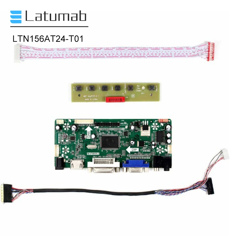 Комплект Latumab для LTN156AT24 T01 HDMI + DVI VGA ЖК светодиодный LVDS плата контроллера 15 6
