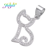 juya diy jewelry animal cat pendant charms for women kids fashion needlework pendant jewelry making