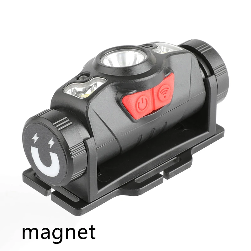 Водонепроницаемый светодиодный налобный фонарь XPG Рабочий с магнитом красный