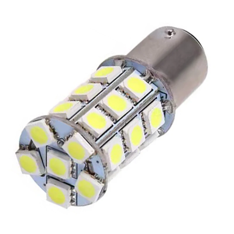 

2 шт., светодиодные лампы 12 В DC 5050 27 SMD 1156 1157 BA15S P21W