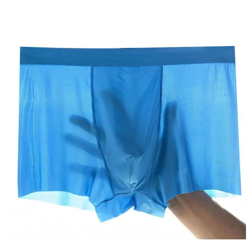 Сексуальное дышащее нижнее белье ультра тонкие боксерские шорты из ледяного