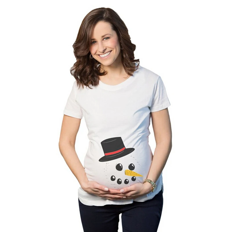 

Bear Leader New Fashion Women Pregnant Cartoon T-Shirts Maternity Short Sleeve Summer Tees Pregnancy Announcement Mom Clothes