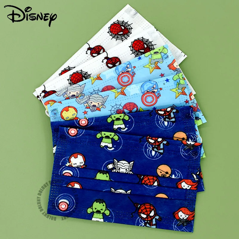 Одноразовые Детские маски Мстители милый человек-паук мультяшный Детский