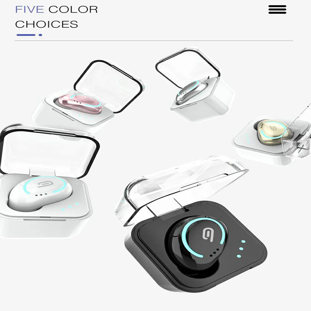 

New Mini Bluetooth Headset 5.0 Wireless In-ear Earphone with Charging Case Single Ear Headset Bluetooth-