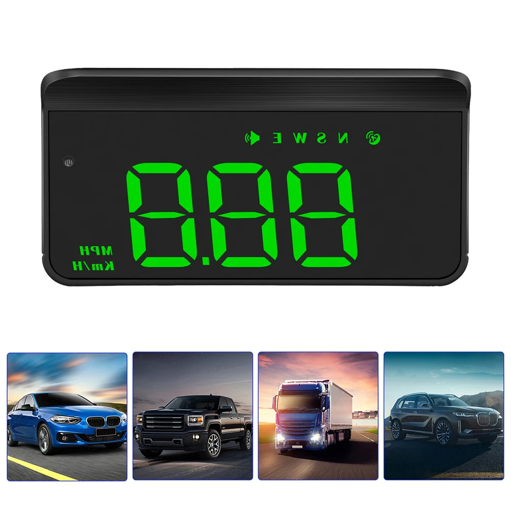

Проекционный проектор HUD на автомобильном стекле с GPS, светодиодный экран, цифровой спидометр, сигнализация о превышении скорости, автомоби...